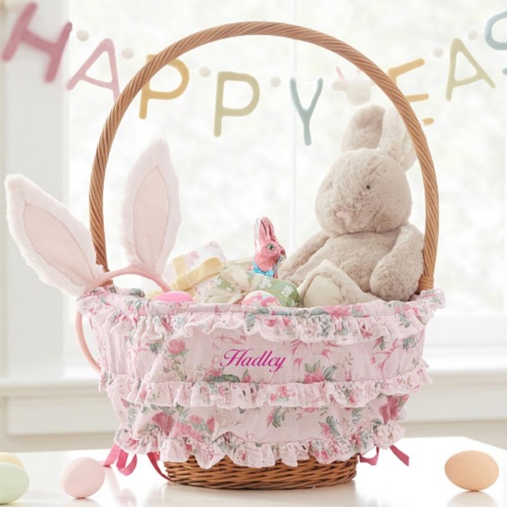 Pottery Barn Kids Floral Easter Basket Liner